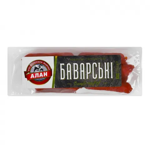 Ковбаски Алан Баварські 120 г с/к в/ґ