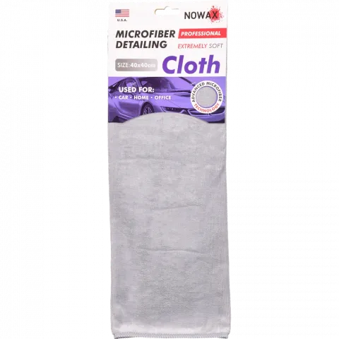 Професійна ганчірка з мікрофібри Nowax For Detaling ultra-soft 40х40 см сіра NX68441