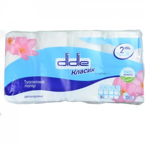 Туал. папір Didie 16 шт. Класик Білий 2-х шар.