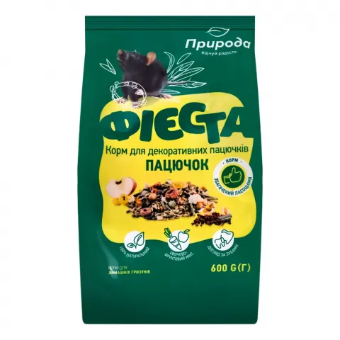 Корм д/гризунів Фієста 600 г пак. Пацючок