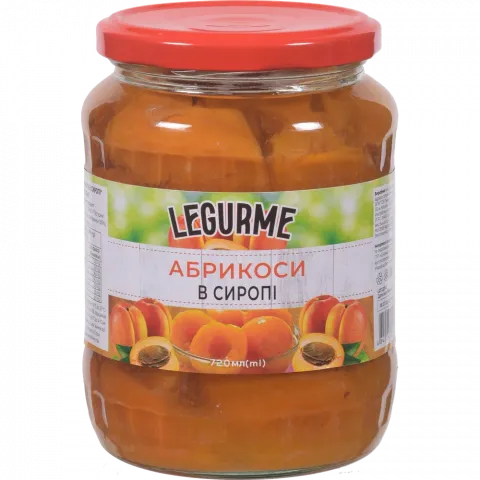 Конс Абрикос Legurme 700 г половинки в сиропі