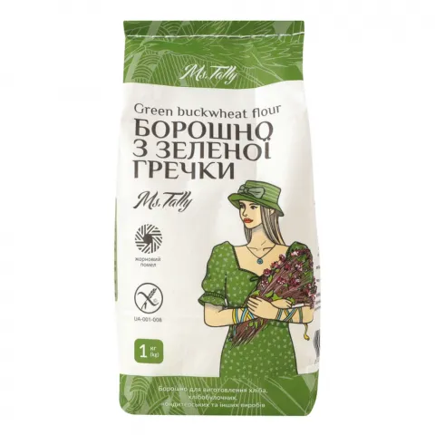 Борошно MsTally 1 кг з Зеленої гречки