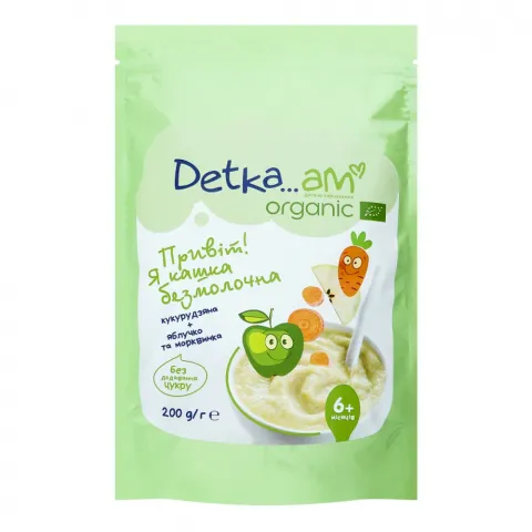Каша Detka..am 200 г б/мол. Кукурудзяна з яблуком та морквою