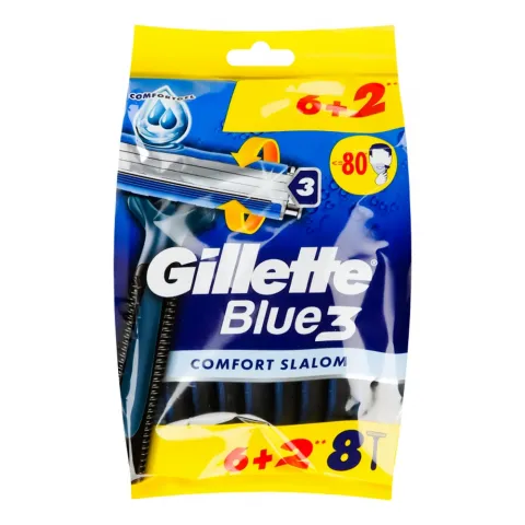 Станок однораз. д/гоління Gillette 6+2 шт. Blue 3 Comfort Slalom