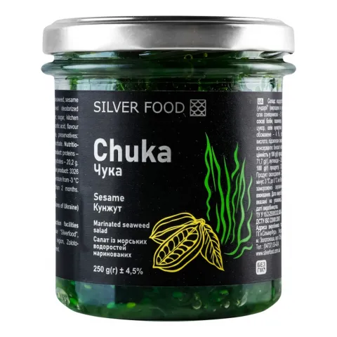 Салат із морських водоростей Silver Food 250 г Чука з кунжутом