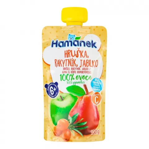 Пюре Hamanek 100 г яблуко груша та обліпиха