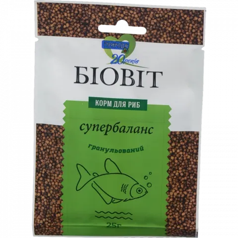 Корм Біовіт д/риб 25 г Супербаланс гранульований