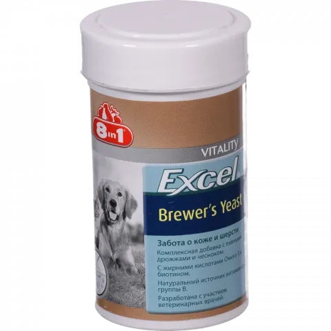 Вітаміни 8in1 Excel Brewers Yeast д/собак та котів 140 табл. Пивні дріжджі 660469
