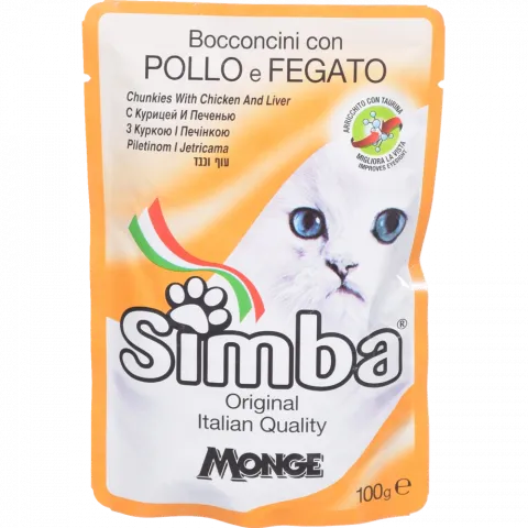 Корм д/котів Monge Simba 100 г курка та печінка