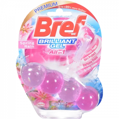 Освіж. д/унітазу Bref 42 г Блискучий гель Весняний дощ