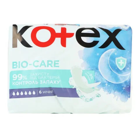 Прокладки Kotex 6 шт. Bio Care Night