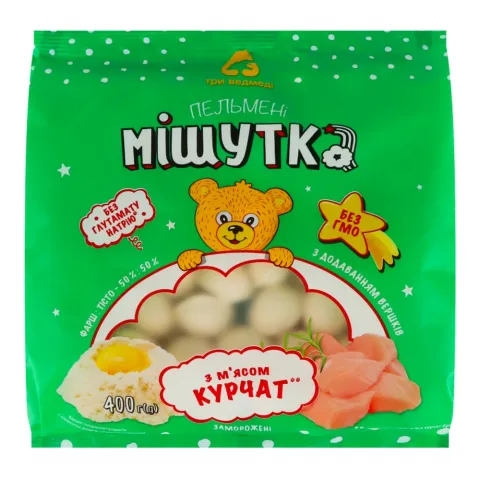Пельмені Мішутка 400 г з м`ясом курчат