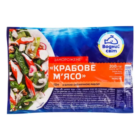 Краб м`ясо Водний Світ 200 г