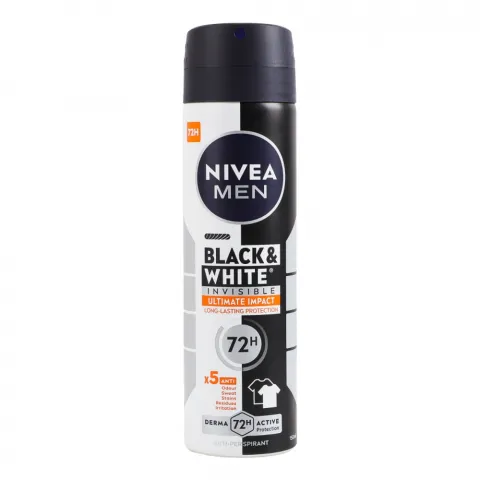 Дезодор Nivea 150 мл спрей д/чол. чорне та біле Невидимий Extra