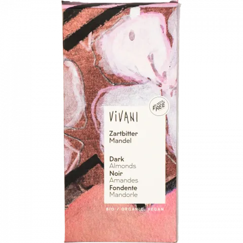 Шок Vivani 100 г чорн. з мигдалем органіч. (Німеччина)