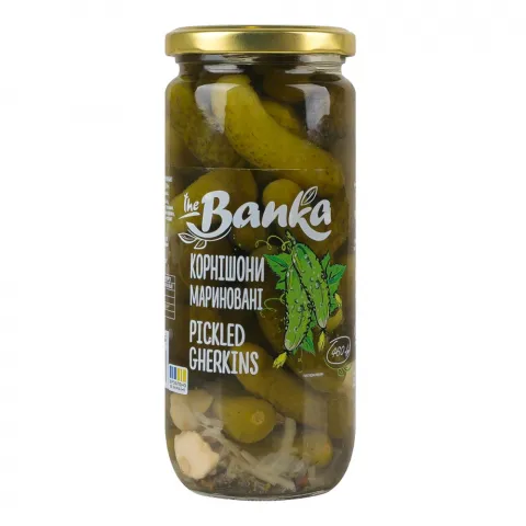 Конс Огірки The Banka 460 г Корнішони твіст