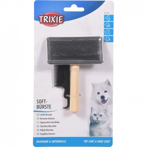 Пуходерка+гребінець Trixie д/собак дер. ручка 2354