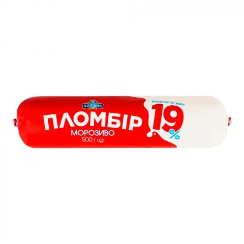 Морозиво Хладік Пломбір 500 г Циліндр 19