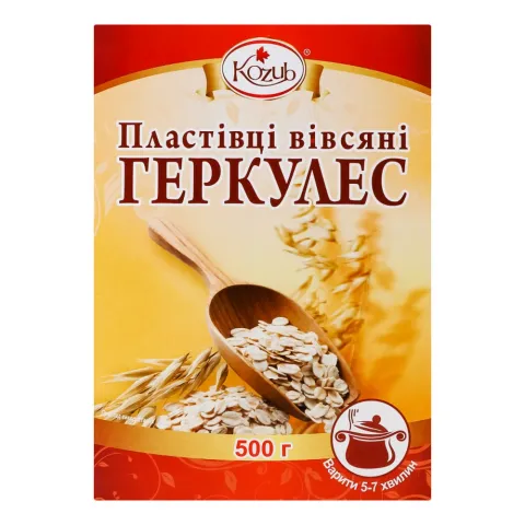 Пластівці Козуб 500 г карт. вівсяні Геркулес