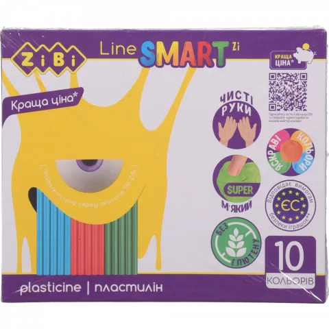 Пластилін ZiBi 10 кол. 200 г ZB.6223