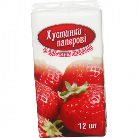 Хустинки нос. Субота 10/12 шт. з ароматом полуниці