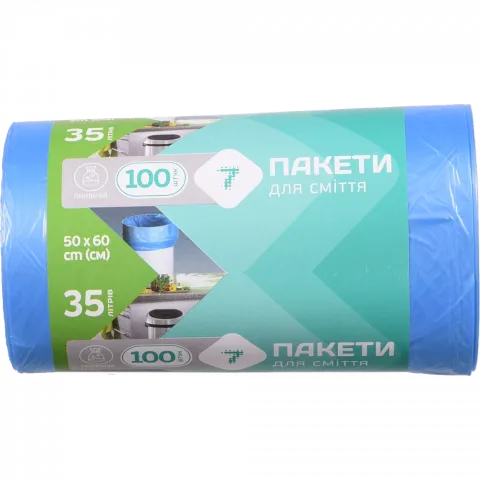 Пакет д/сміття 7` 35 л 100 шт.`