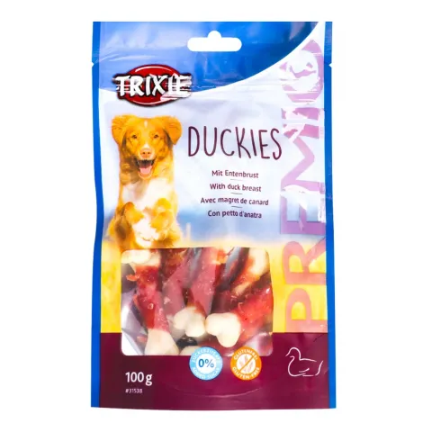 Ласощі д/собак Premio Duckies 100 г кальцієві кісточки з качкою 31538