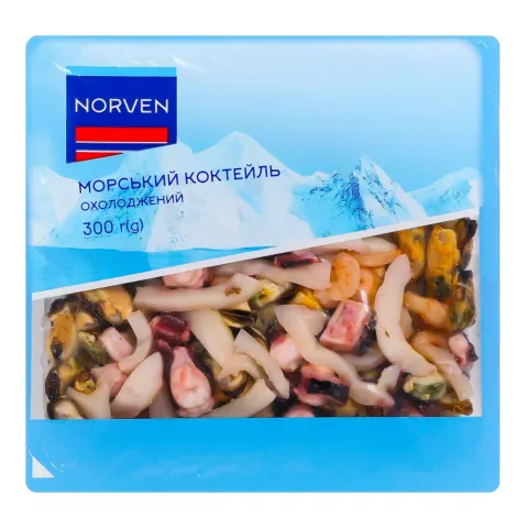 Коктейль морський Norven 300 г охол. д/салату або пасти