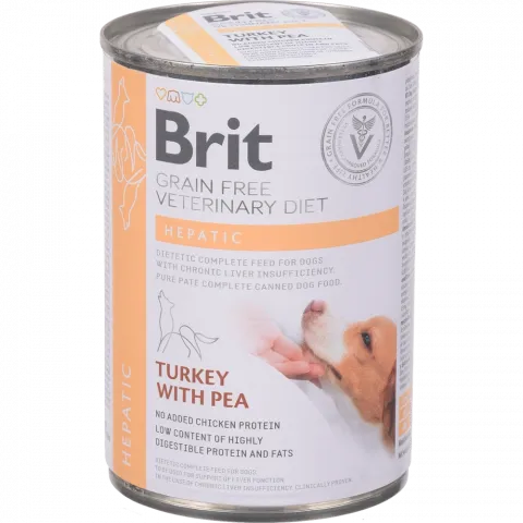 Корм д/собак Brit GF VD 400 г з/б Hepatic при хвор. печ. з яйцем, горохом, ботатом та гречкою