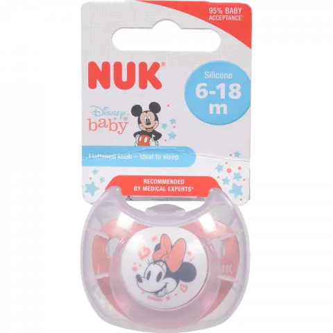 Пустушка Nuk р.2 сил. Trend Mickey червона д/дівч.