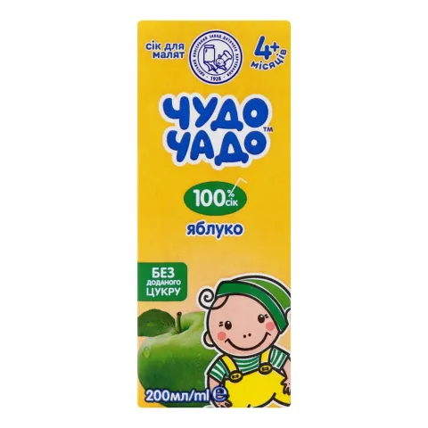 Сік Чудо-Чадо 200 мл яблучний освітл.