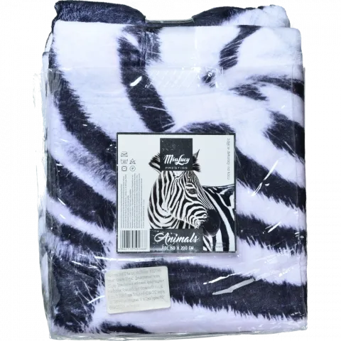 Плед Animals Zebra 3D Miss Lucy 150x200 см поліестер 230 г/м2 8K8328 И668