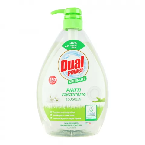 Гель д/посуду Dual Power 1 л концет. Green Life з дозатором