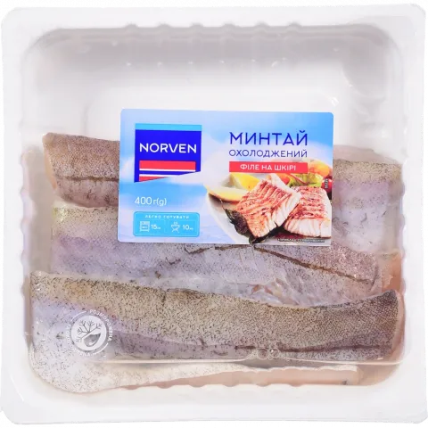 Філе Мінтая Norven 400 г н/ш охолод.