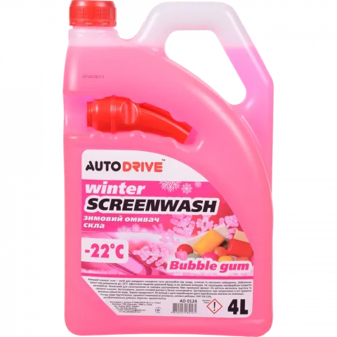Омивач скла зимовий Winter screen wash -22 C 4 л Bubble Gum AD 0124