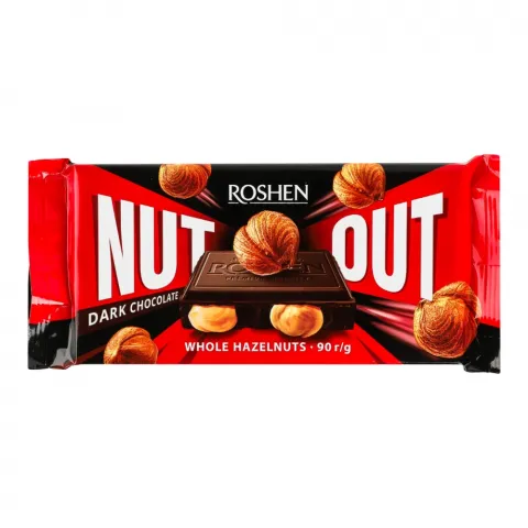 Шок Рошен 90 г Nut Out чорн. з цілим фундуком