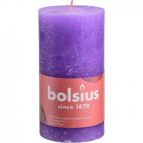 Свіча Bolsius 130/68 рустік яскравий фіолетовий, 60 год., арт. 103668790355