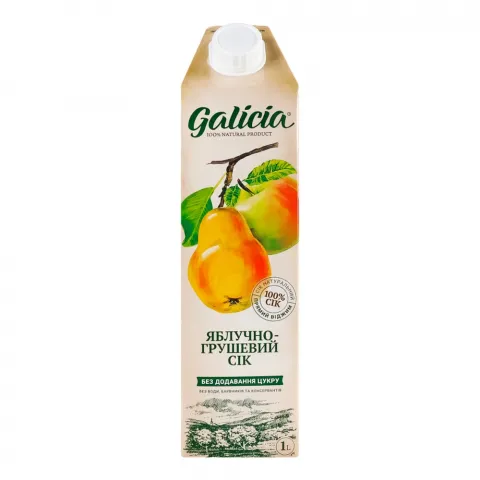 Сік Galicia 1 л Яблучно-грушевий