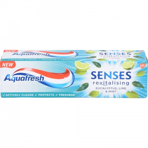 Зуб. паста Aquafresh 75 мл Senses відновлення Евкаліпт, лайм та м`ята