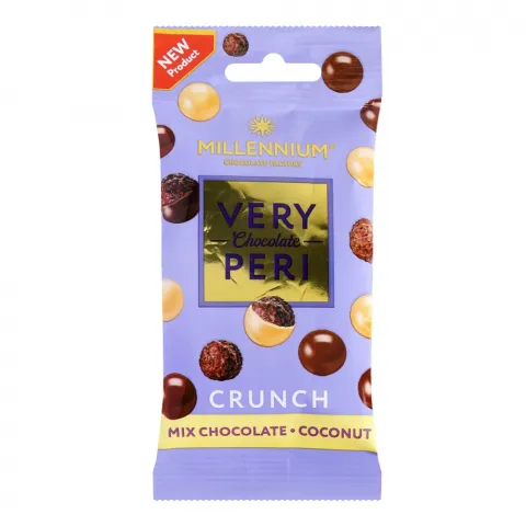 Драже Міленіум Very Peri 30 г Crunch у мол. та біл. шок. з кокосом
