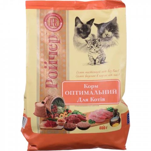 Корм д/котів Ройчер 400 г сух. Оптимальний