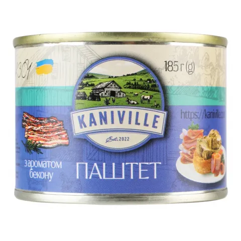 Паштет Kaniville 185 г мясний з ароматом бекону