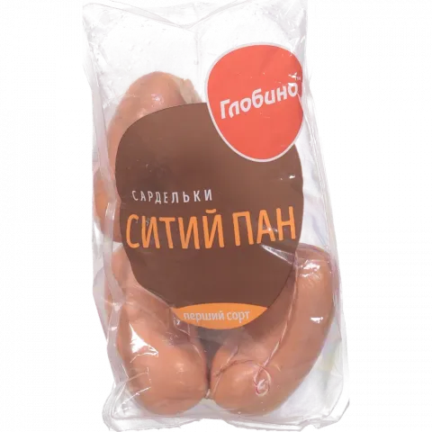 Сардельки Глобино Ситий Пан 1 ґат. н/о газ. пак ваг.