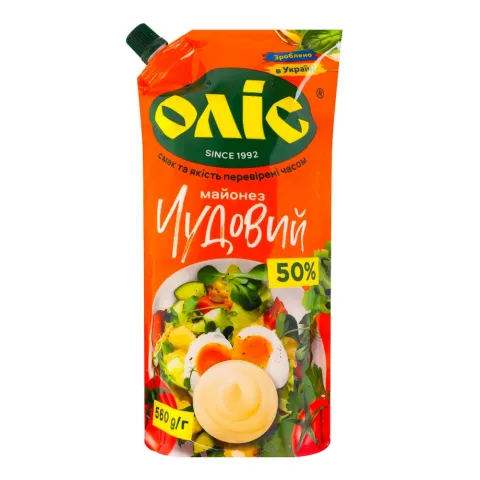 Майонез Оліс 560 г Домашній д/пак. 50