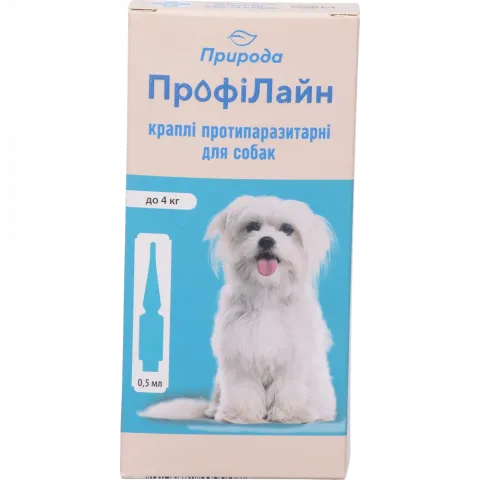 Краплі ProVET Profiline 4х0,5 мл протипаразитарні д/собак до 4 кг PR240990