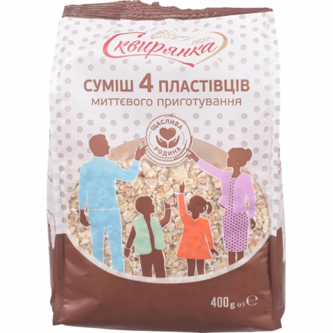 Пластівці Сквирянка 400 г суміш 4-х злаків
