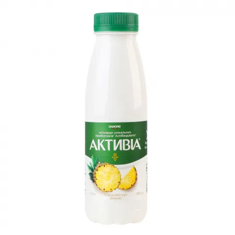 Йогурт Данон Активіа 290 г питний Ананас