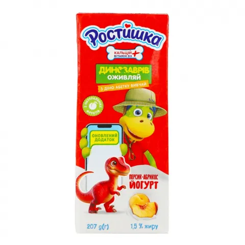 Йогурт Ростишка (Растішка) 207 г 1,5 Персик-абрикос