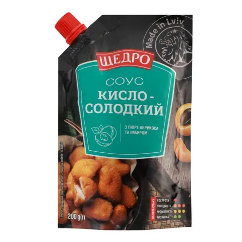 Соус Щедро 200 г д/пак. Кисло-солодкий