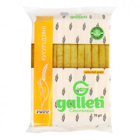Хлібці Galleti 70 г Луганці кукурудзяні